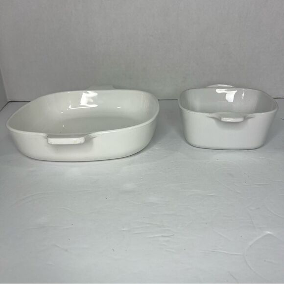 Vintage Bundle of Two CORNING WARE BLUE CORNFLOWER  Size 9” and 2 3/4 Cup White - Picture 6 of 14